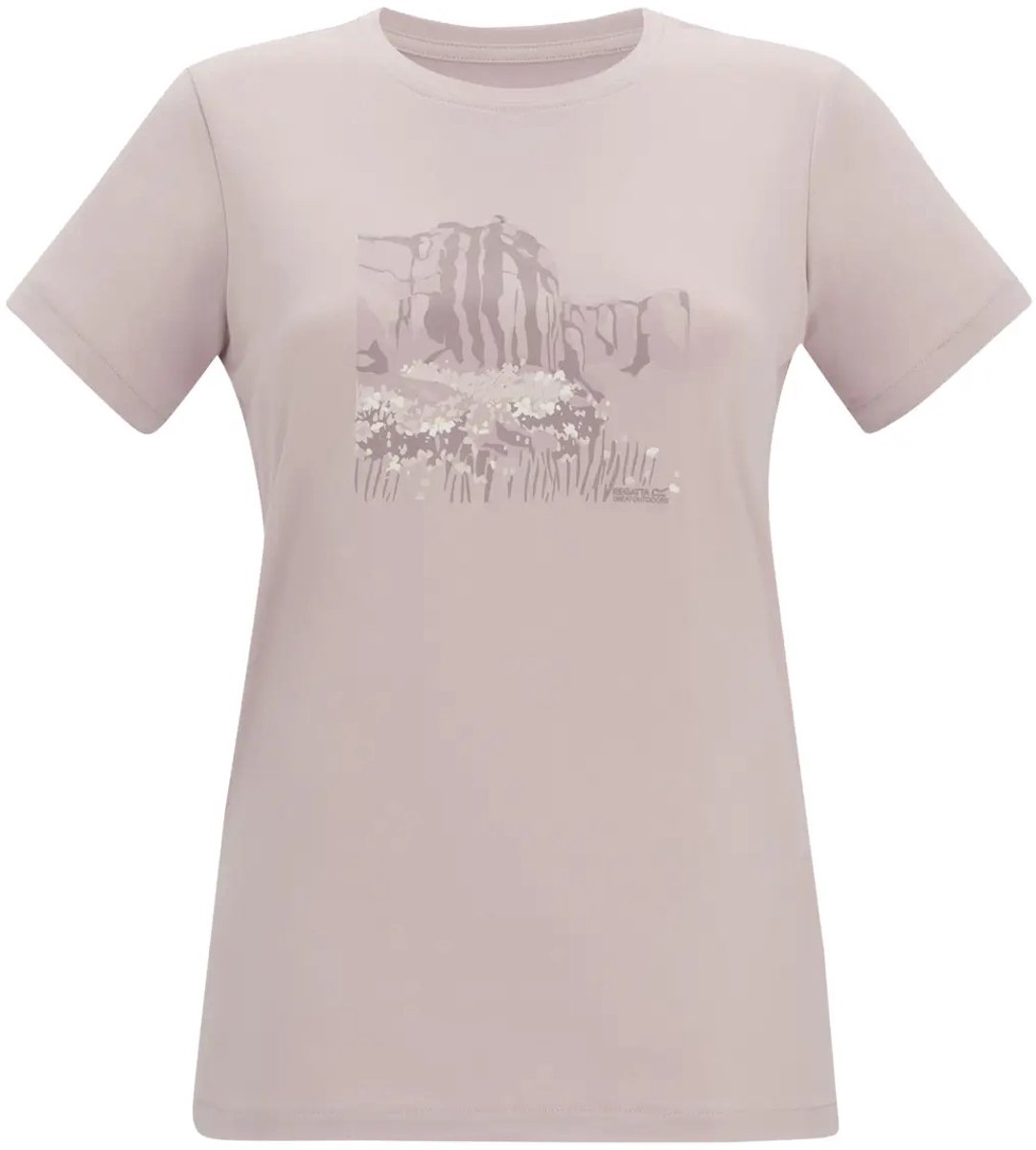 T-shirt stretch dames Regatta Fingal Powder Lilac
