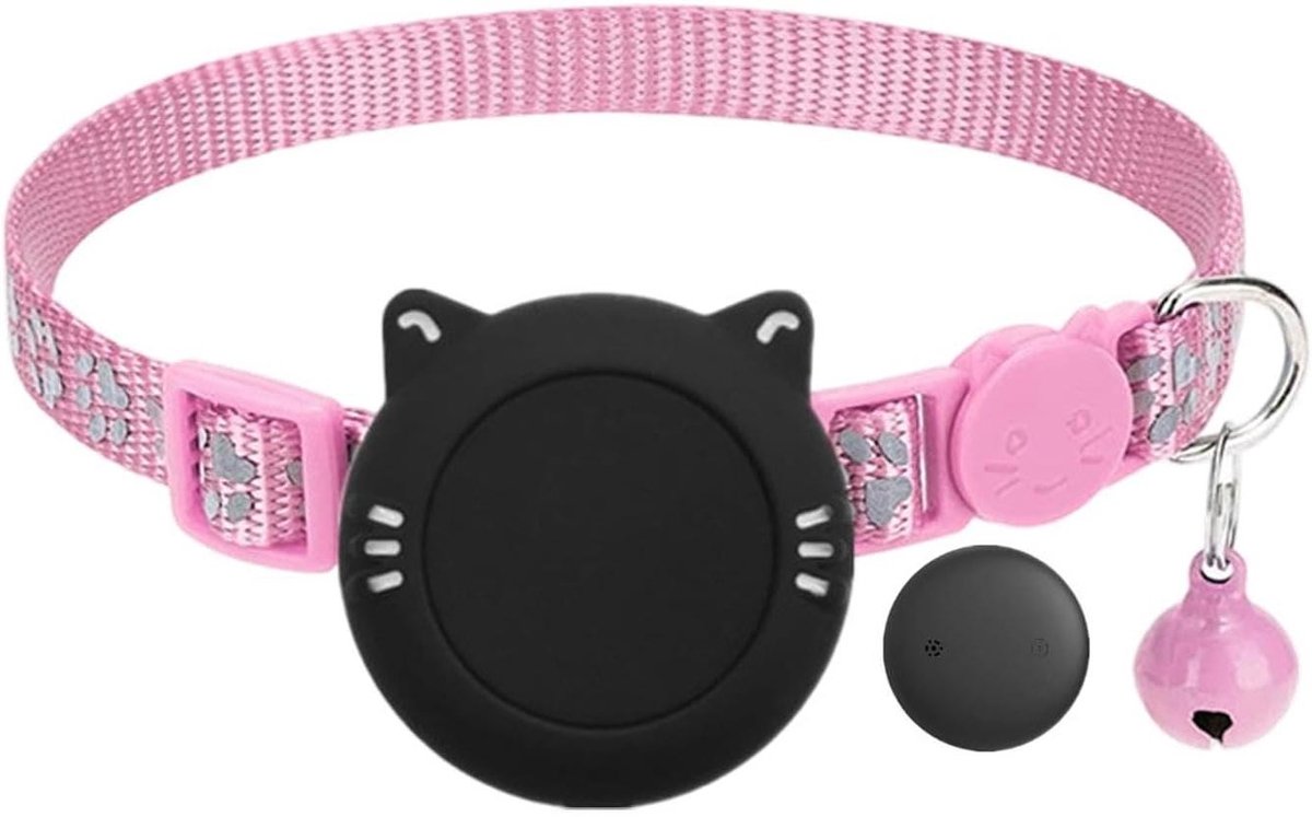 GPS Kattenhalsband - Huisdier Tracker - Veiligheid Buiten - Zonder Abonnement - Verstelbaar 7-12 - Zwart