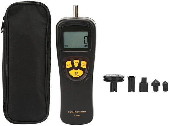 Digitale Toerenteller - Rotatiemeter Windmeter - Nauwkeurig Meten - LCD Achtergrondverlichting - 05-19999 RPM - Grijs — afbeelding 4