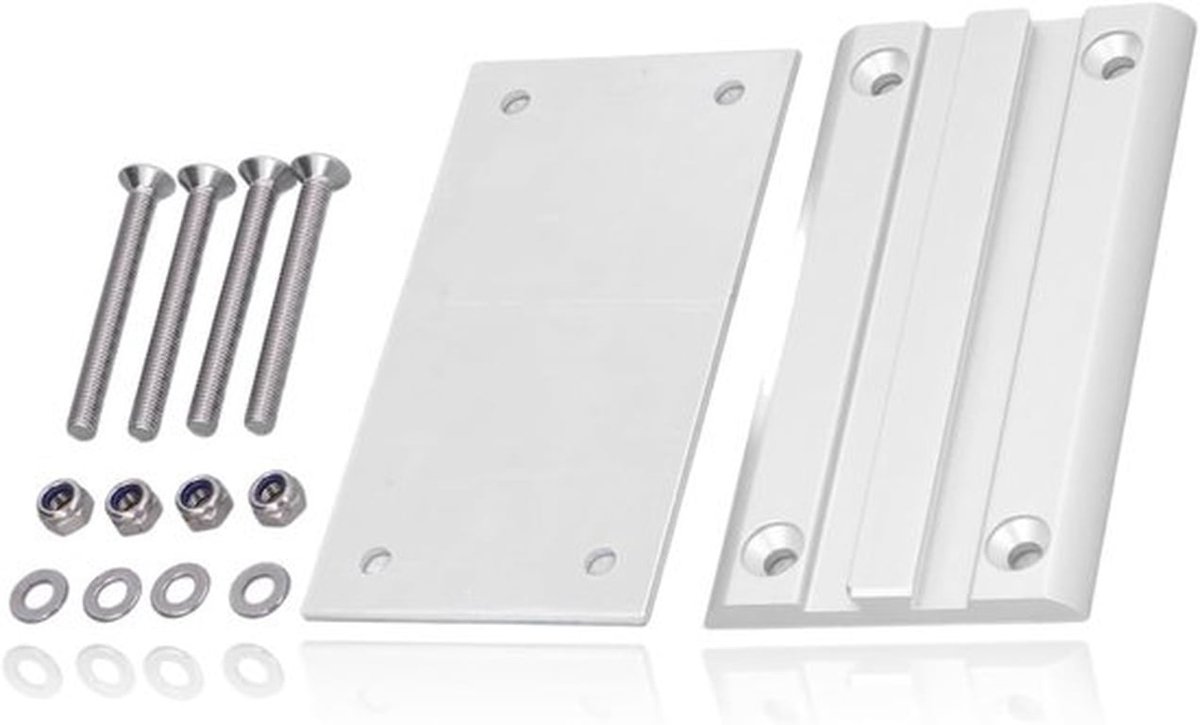 Verwijderbare Rechthoekige Tafel voor Boot en Caravan, Aluminium Tafelsteun met Rotatie, Ideaal voor Kamperen en Buitenactiviteiten