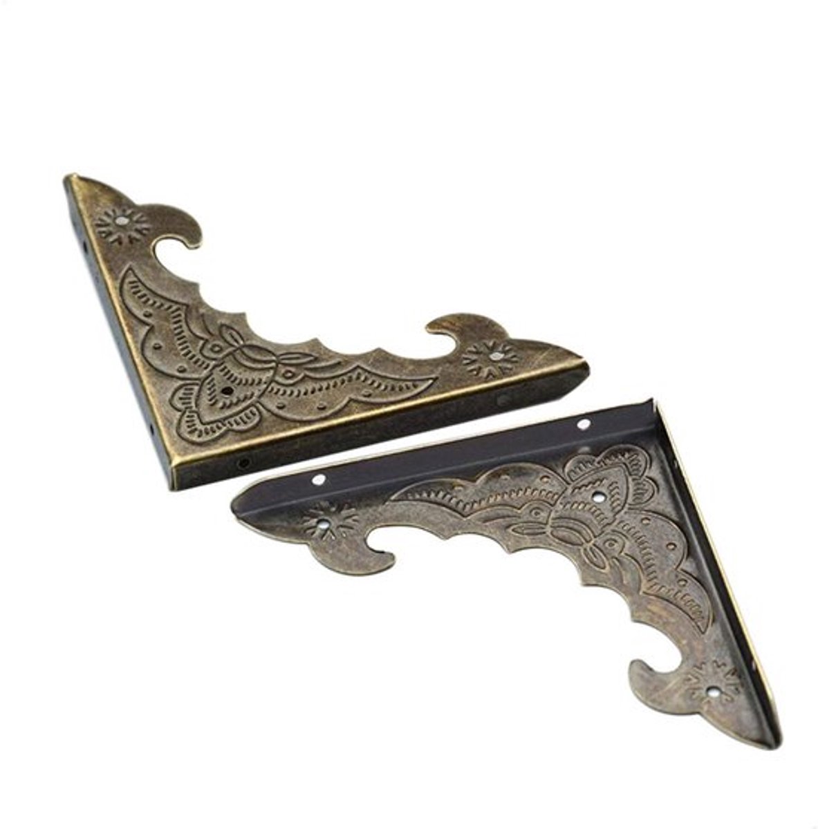 Hoekbeschermer Antibotsing - Decoratieve Beugel - Vleermuis Patroon - Metalen Hoekbeschermer - Groot Pak van 20 - Veiligheid voor Wijnkist/Boekalbum