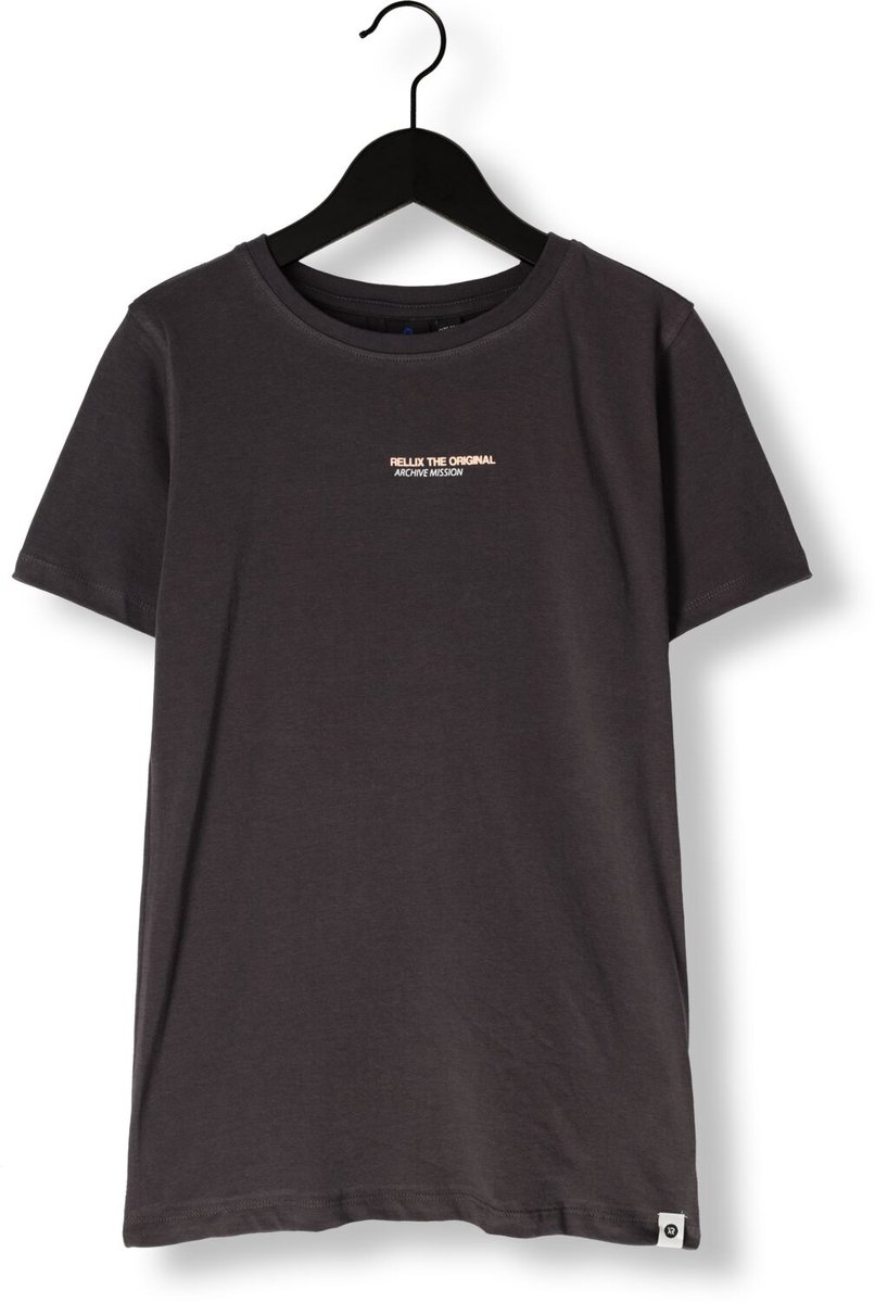 Rellix T-shirt Rlx Backprint Polo's & T-shirts Jongens - Polo shirt - Zwart - Maat 140