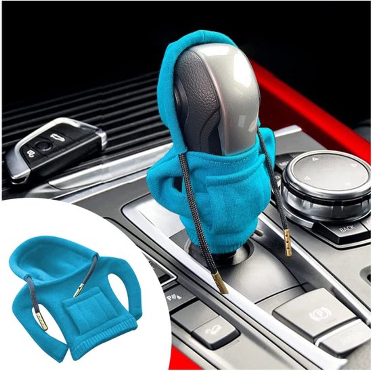 Schakelpookbescherming - Versnellingspook Hoes - Decoratief Auto-accessoire - Ademend Fluweel - Geschikt voor Handmatig/Automatisch - Afmetingen 15 x 13 cm - Versnellingspookhoes