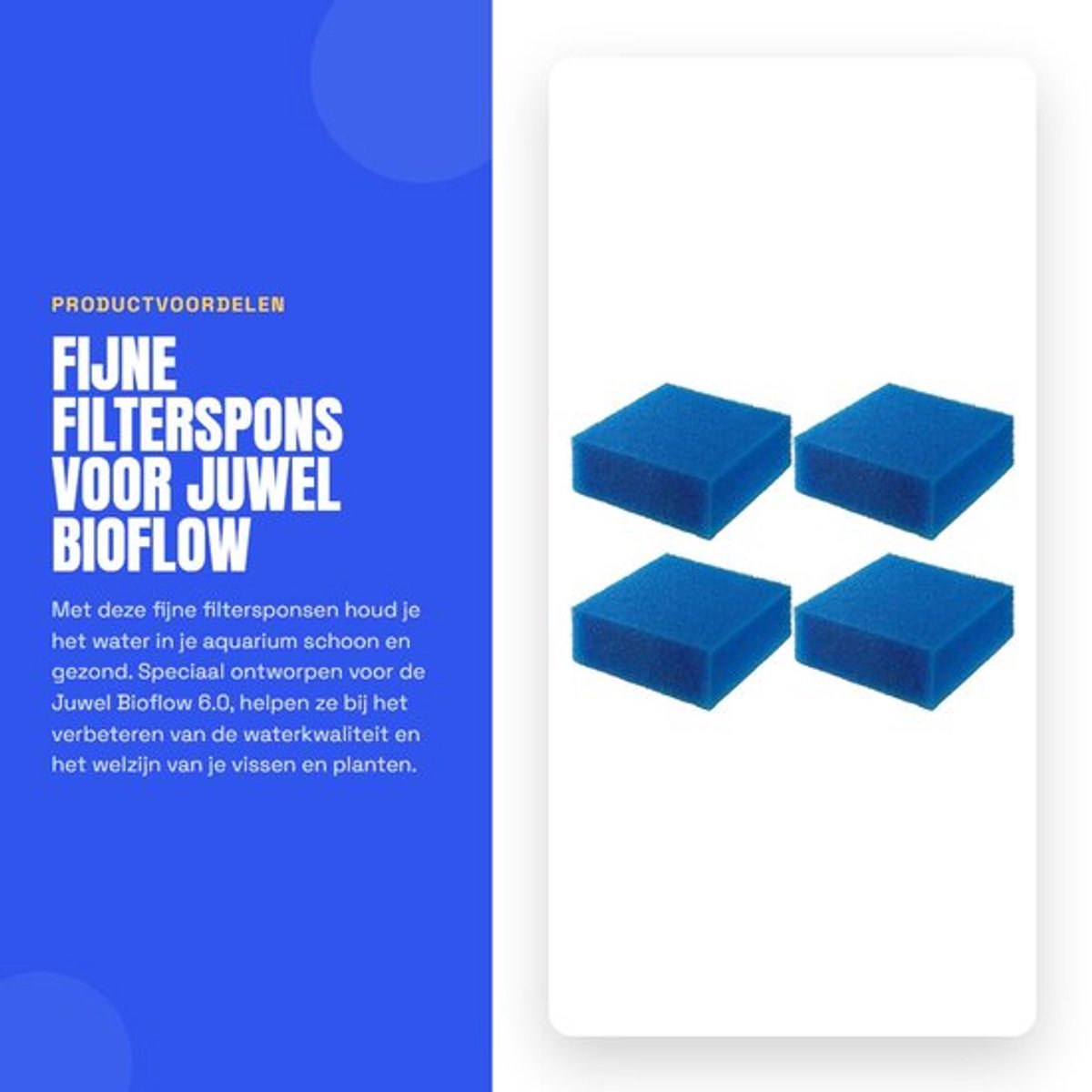 Filterspons Fijn - Filtermateriaal Aquarium - Filterschuim - Juwel Bioflow 6.0 - Gezond Water - Effectieve Biologische Filtratie