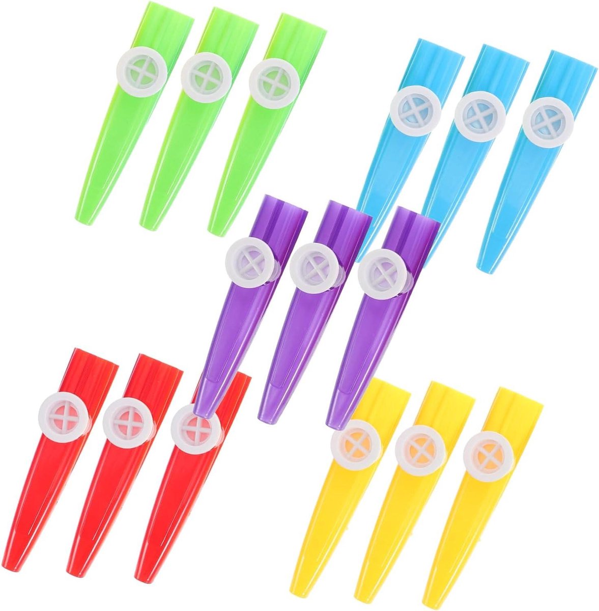 Plastic Kazoos - Muziek Speelgoed - Muziek Maken - Kleurrijk Ontwerp - 15 Stuks - Diverse Kleuren
