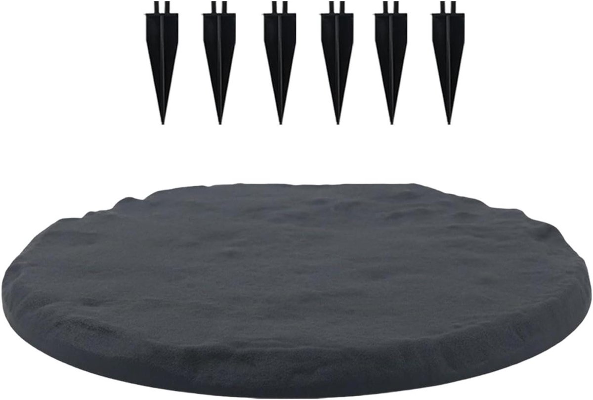 Tuin Stapstenen - Decoratieve Padstenen - Tuinpad Aanleggen - Met Grondpennen - 39x40 cm - Circulair