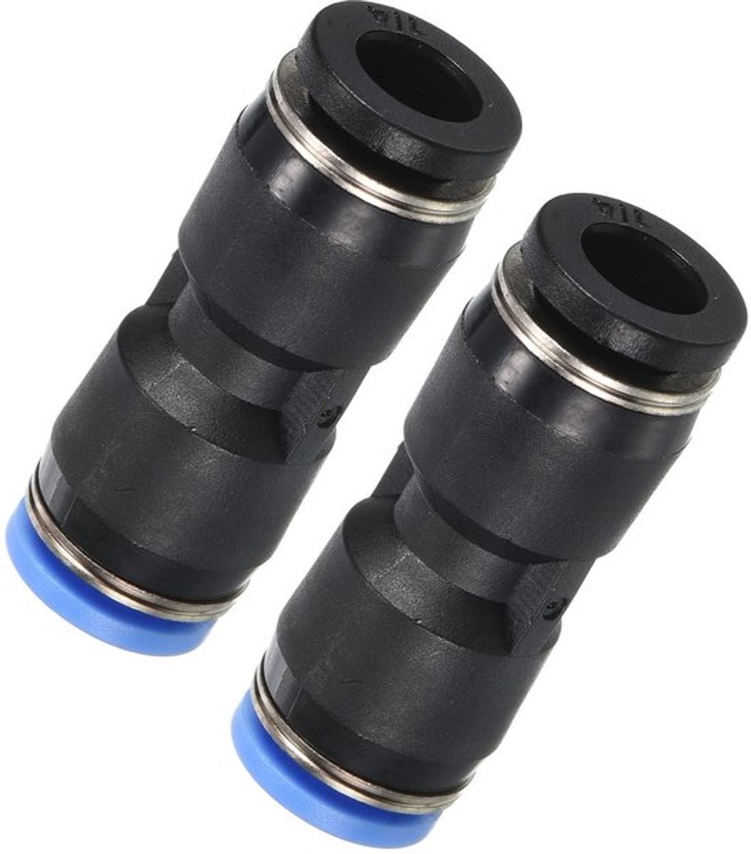 Fittingen Push-to-Connect - 1/4" naar 6mm - 2 Stuks - Pneumatische Luchtslang - Snelle Installatie - Schokbestendig Materiaal - Snelkoppeling