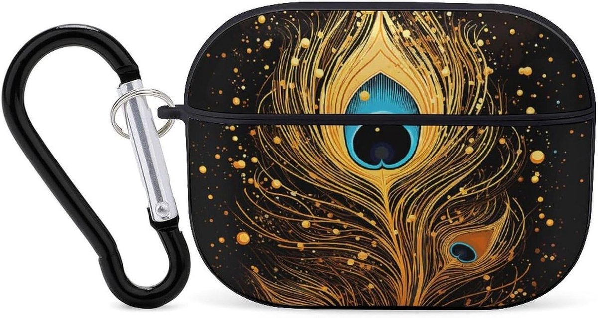 Hoesje voor AirPods Pro - Beschermhoes Oortjes - Hoofdtelefoon Beschermen - Met Sleutelhanger - 6.4 x 5 x 2.3 cm