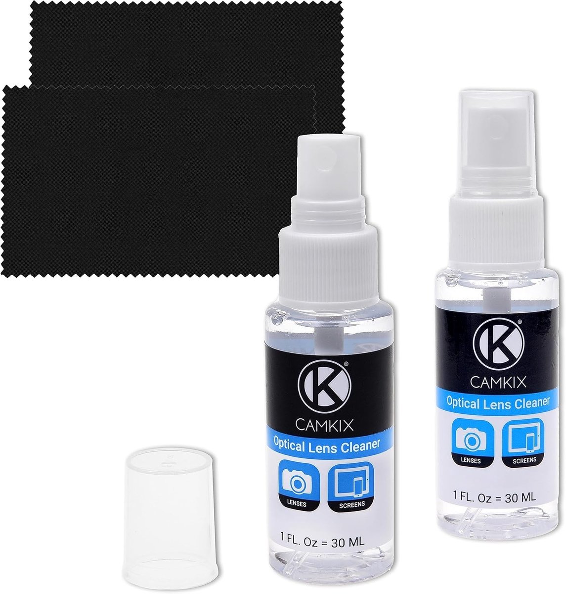 Schermreiniger - Transparant - 2x 50 ml Spray en 2x Microvezeldoek - Voor Camera- en Apparatuurschermen