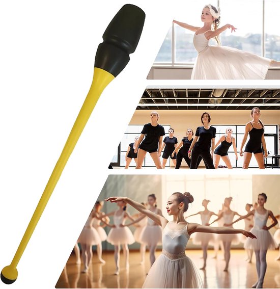 Gymnastiek Clubs - Ritmische Sport - Dans Training - Verbeterde Grip - 41 cm - Geel — afbeelding 5