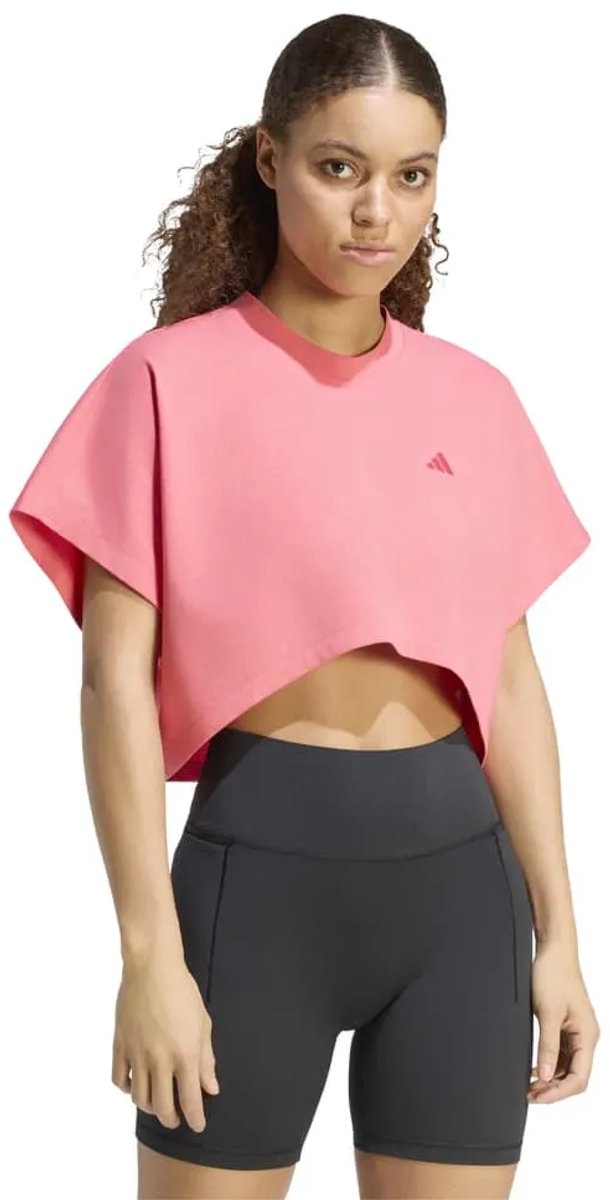 Adidas Primelift Workout Graphics T-shirt Met Korte Mouwen Vrouw Pure Turbo