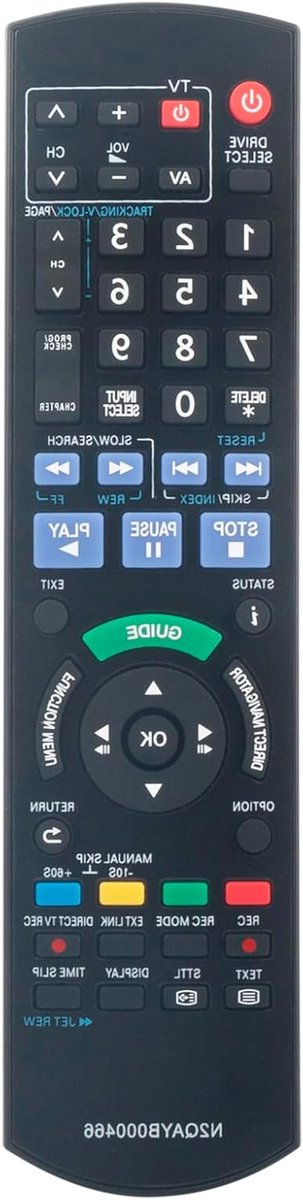 Vervang Afstandsbediening - DVD Afstandsbediening - DVD Speler Bediening - Geen Programmering Nodig - 15 x 4.5 x 1 cm