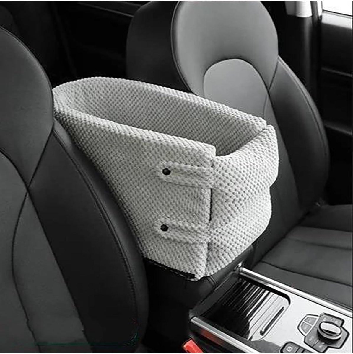 Hondenverhoger Stoel - Hondenmand Auto - Veilig Reizen - Zacht en Comfortabel - 45x24x20 cm - Grijs