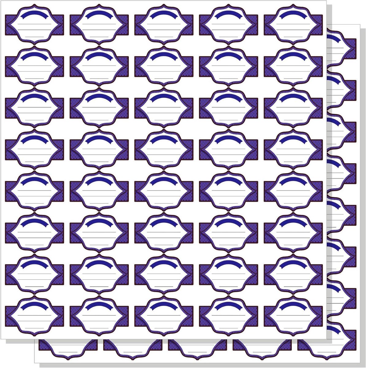 Zelfklevende Etiketten - Waterdichte Labels - Producten Personaliseren - Herbeschrijfbaar Vinyl - 76 Stuks - Blauw