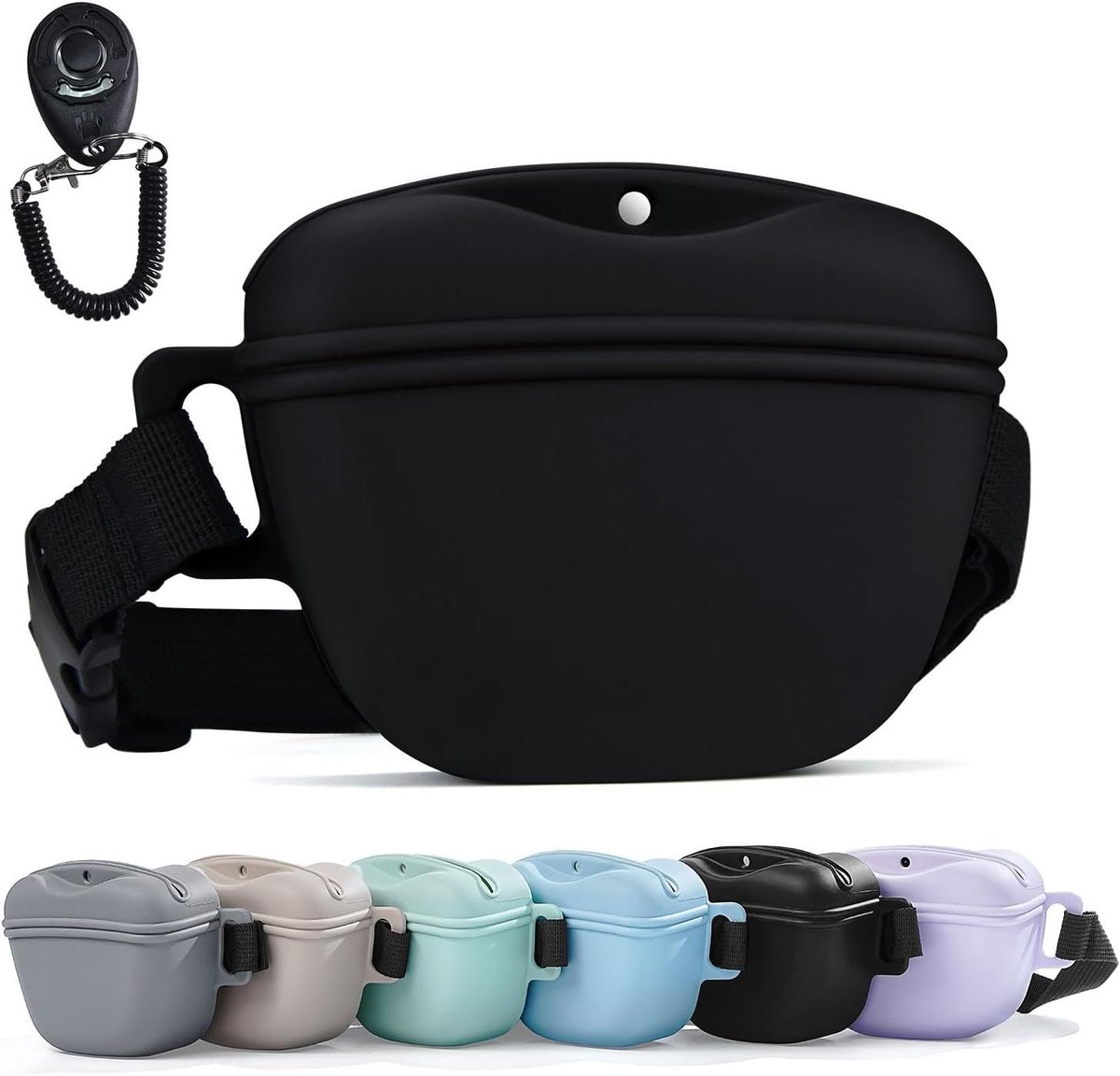 Honden Snack Pouch - Trainingspouch Hond - Hondentraining - Magnetische Sluiting - 1.66 Cup - Grijs