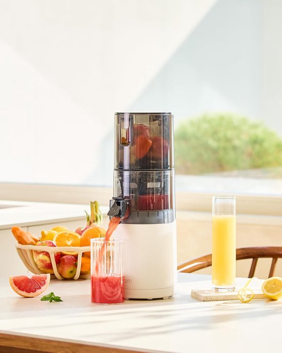 Slowjuicer - Koudepersjuicer Elektrische - Gezond Sap Maken - Slow Squeeze Technologie - 800ml - Wit — afbeelding 4