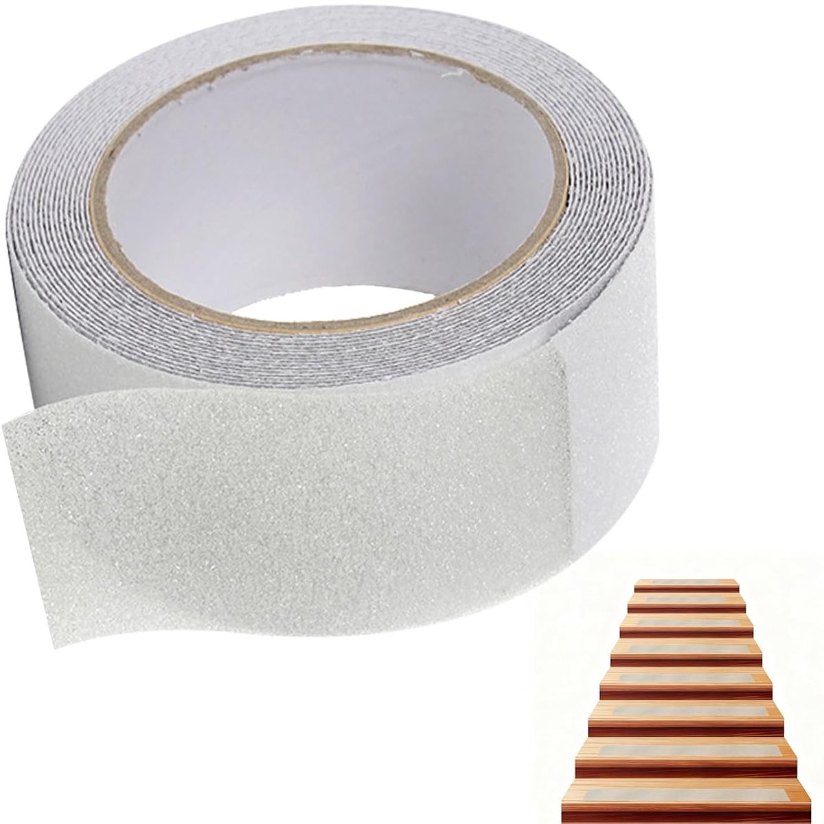 Anti-slip plakband 5 cm x 15 m - Zelfklevend transparant antislipband voor veiligheid, valpreventie en grip binnen en buiten