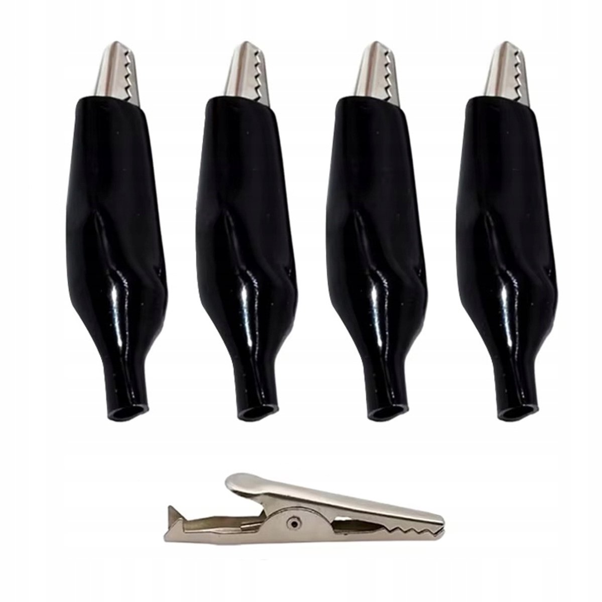 Rosfix Krokodillenklem Geïsoleerd - Rubber Omsluiting 35 Mm - Set 4 Stuks - Zwart