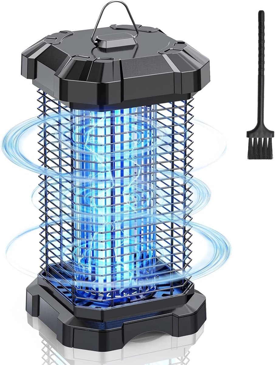 Vliegenlamp - Zwart - 28 x 12 x 8 cm - Elektrische Muggenvanger met UV-licht - Voor Binnen en Buiten