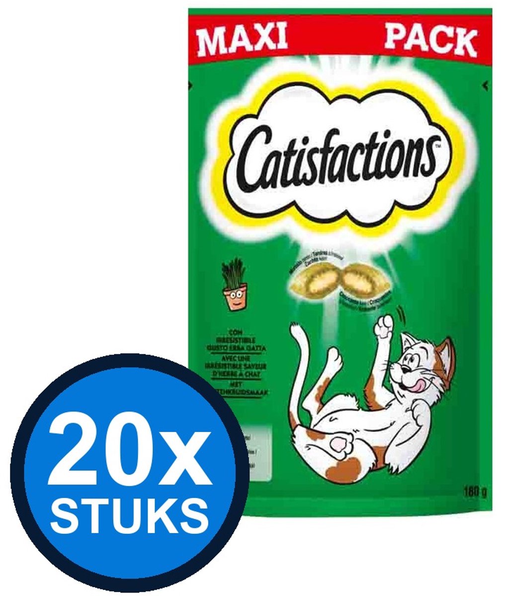 20x Catisfactions - Catnip - Kattenvoer Snacks - 180 g
