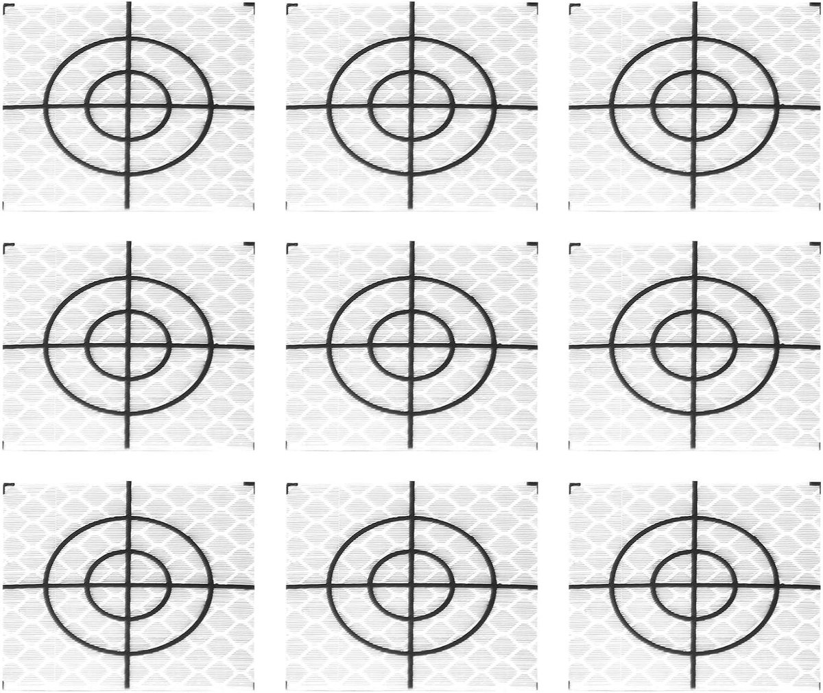 Prism meetbladen 100 stuks, reflecterende banden voor total station, tunnelmetingen en surveying, 40 x 40 mm