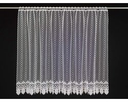 Bistro Gordijn - Vitrage Gordijn Keuken - Raamdecoratie - Op Maat Te Knippen - 90 cm Hoog - Wit