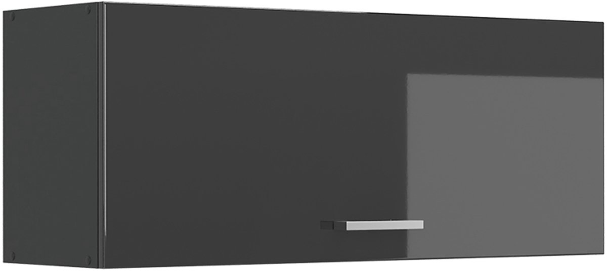 Vicco Hangkast R-Line, Antraciet Hoogglans/Antraciet, 100 cm Plat