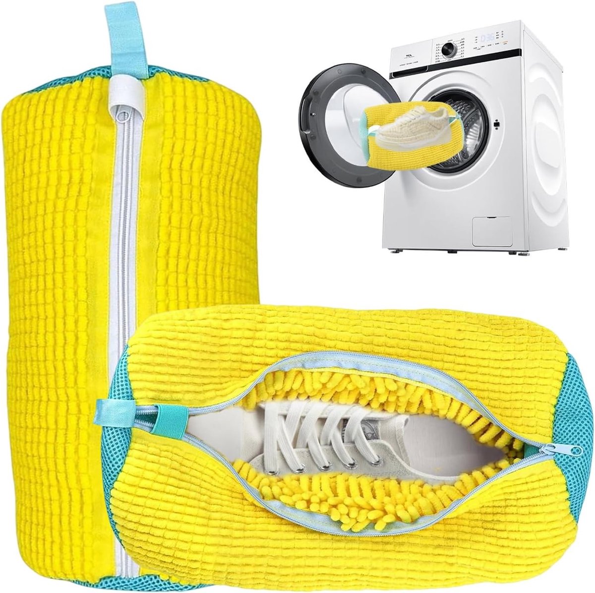 Schoenreinigingszak - Geel - Herbruikbare Wasserzak voor Wasmachine - Voor Sportschoenen en Sneakers