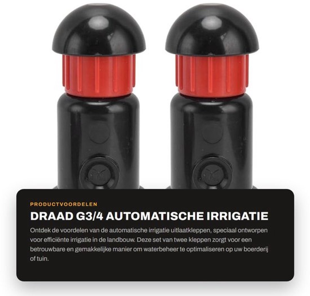 Uitlaatklep Automatisch - Irrigatie-uitlaatklep - G3/4 Fitting - Kunststof - 2 Stuks - Werkdruk 16Mpa - Irrigatieklep