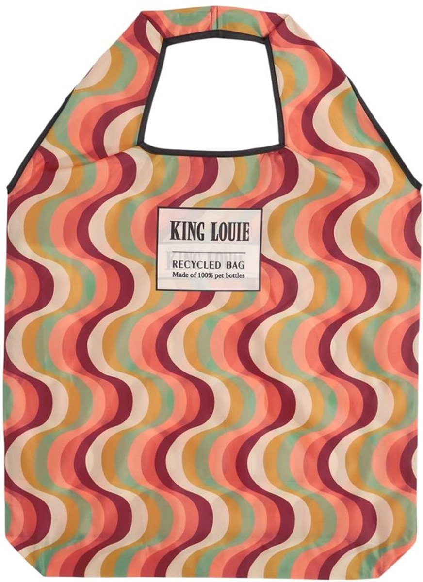 Boodschappentas milieuvriendelijk - Gerecycled materiaal - Opvouwbaar - Bloemenprint - 45 x 43 cm - Eén maat - Shopper