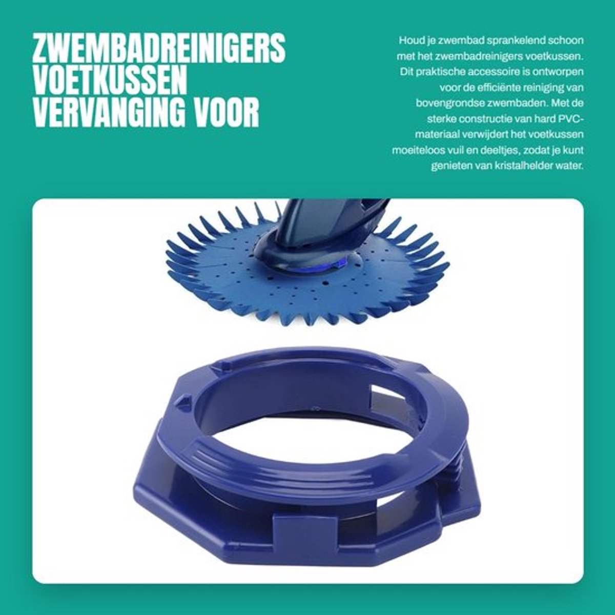 Voetkussen Efficiënte Reiniging - Vervanging Zwembadrobot - Universele Onderdelen - Hard PVC-Materiaal - Eenvoudig te Installeren - Houdt Water Kristalhelder - Zwembadreiniger