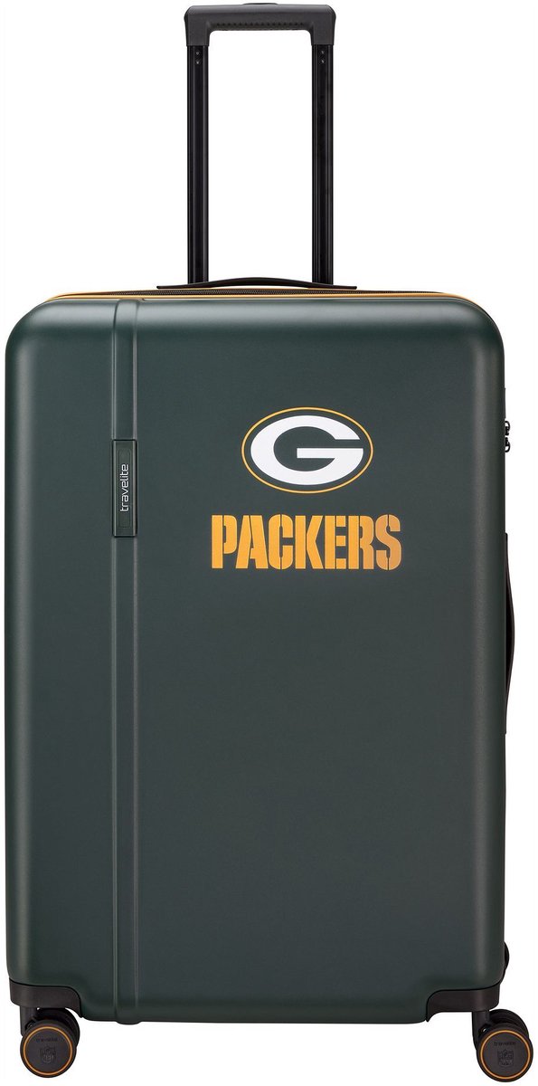 Travelite travelite x NFL 4 wielen Trolley L 76 cm - Harde bagage - TSA slot - green bay packers