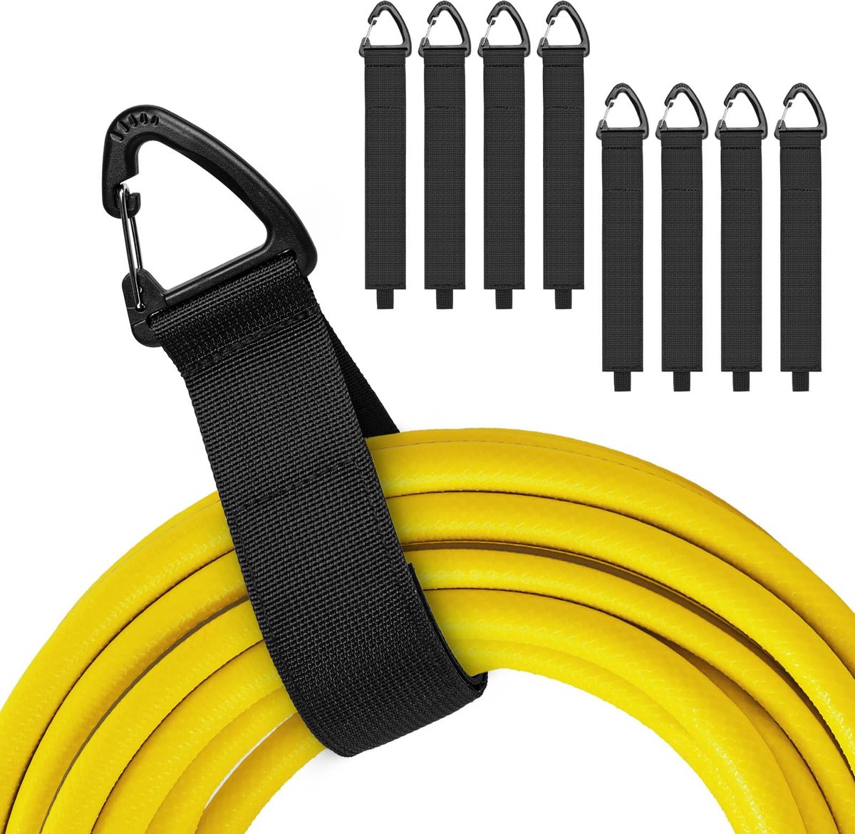 Verlengsnoer organizer 8 stuks - flexibele klittenband - driehoekige gesp - herbruikbaar voor kabels en touwen - ShopVlot