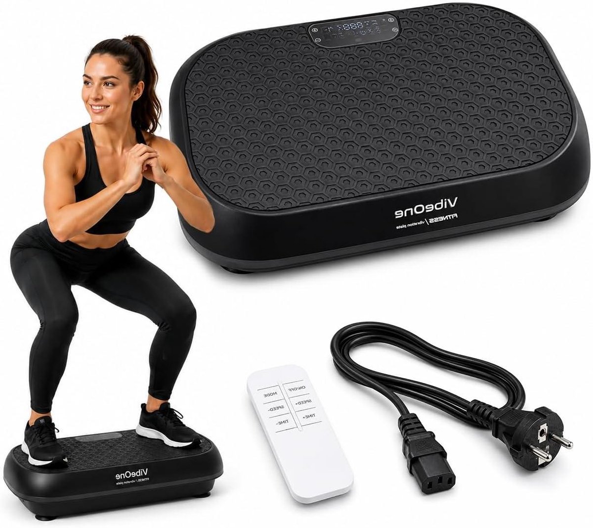 Fitness Trilplaat - Vibratieplaat - Thuisfitness - 120 Trainingsniveaus - 5 Kilogram - Zwart