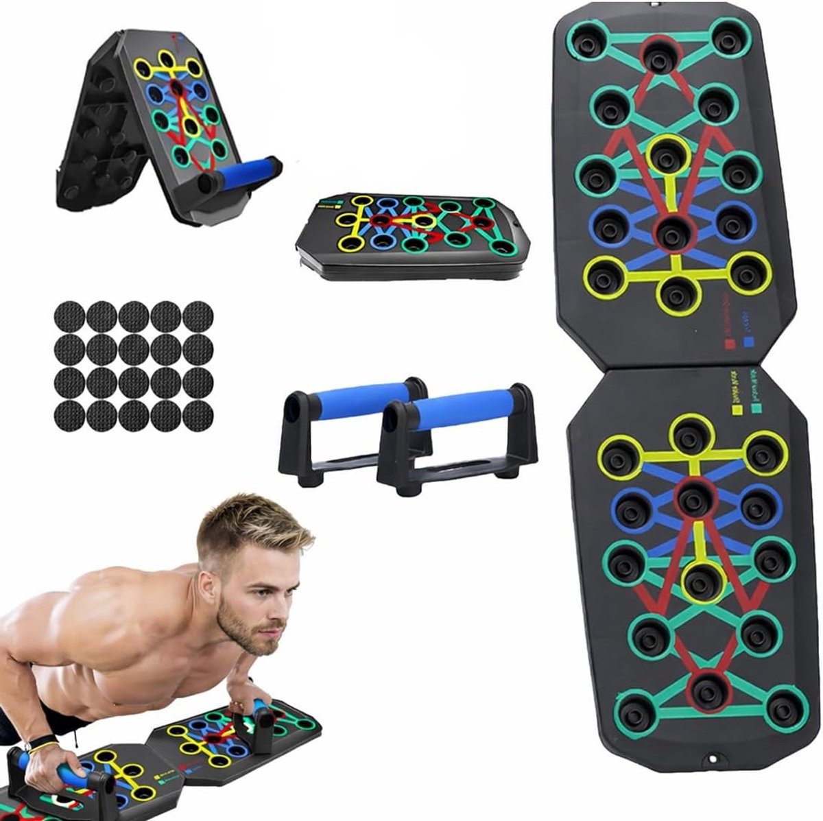 Verstelbaar Push Up Board voor Thuistraining, Fitnessapparatuur voor Krachttraining en Spieropbouw