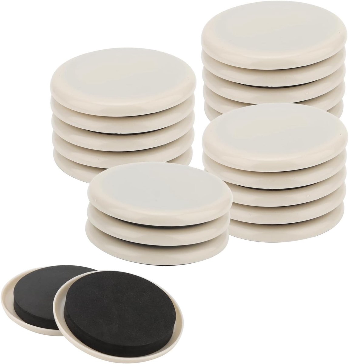 20 Stuks Meubelglijders, 3.5 Inch Herbruikbare Meubel Movers, Ronde Zware Meubelglijders voor Vloerbescherming en Tapijtbehoud