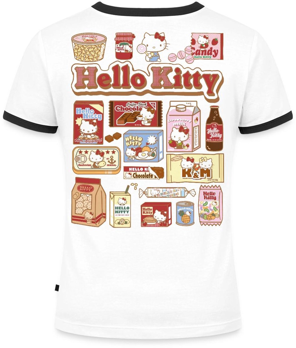 Hello Kitty Snack Collage Vrouwen Contrast Shirt