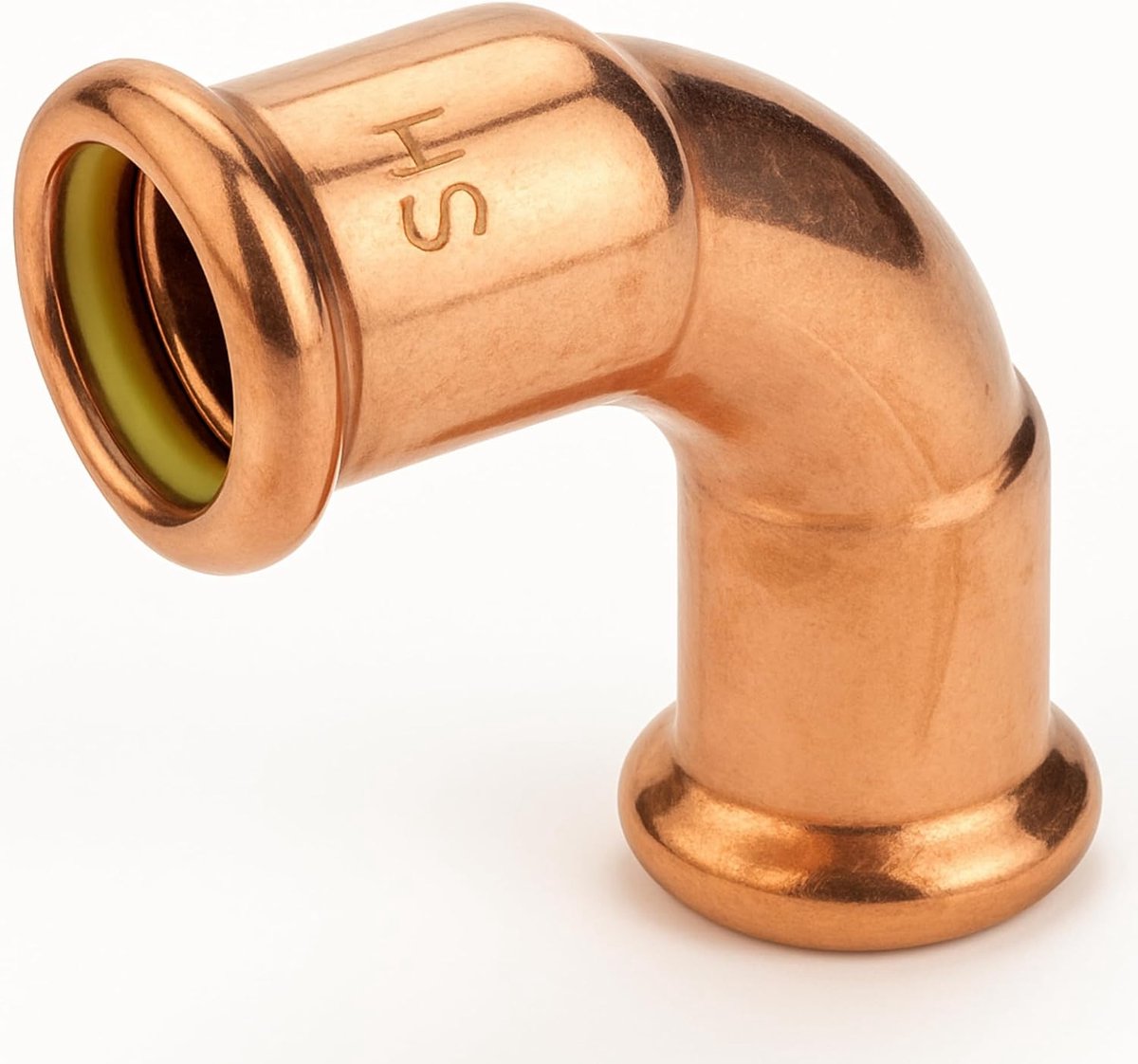 Westco 35mm Copper 90 Degree Equal Elbow Press Fit Hookah Fitting - Reliable Leakproof Connection for Plumbing Systems - ShopVlot