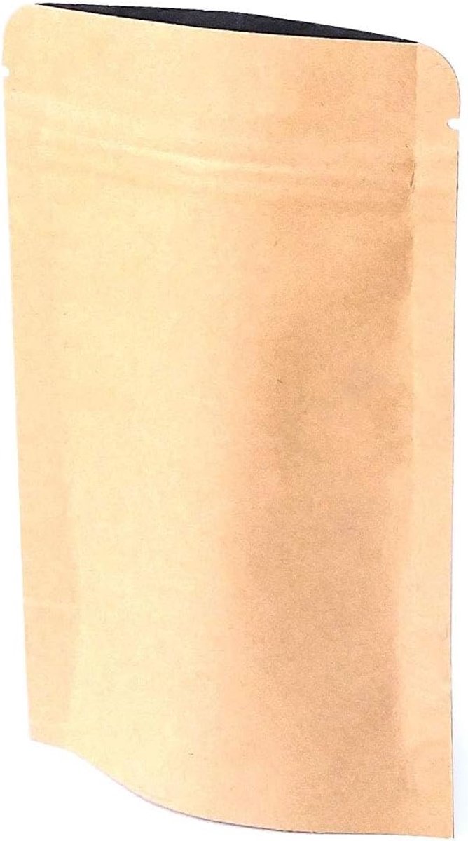 Evergreen Goods 10 Pieces Brown Kraft Food Stand Up Pouches (90x30x140mm) - ShopVlot