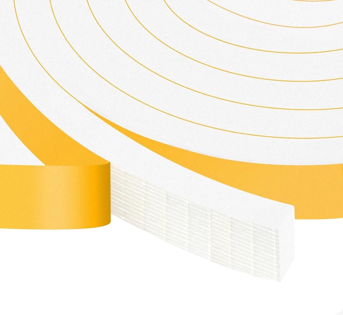 High Density Foam Tape 20mm(W) x 10mm(T), Self Adhesive Weather Stripping Seal, Home Window Insulation Door Draught - ShopVlot