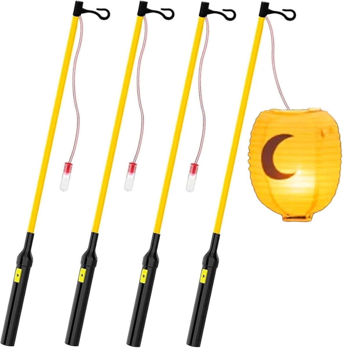 Lantern Rod, 4 Pieces, Electric, 40 cm, for St. Martin, Lantern Rod, LED, Sankt Martin Lanterns, Children, Electric - ShopVlot
