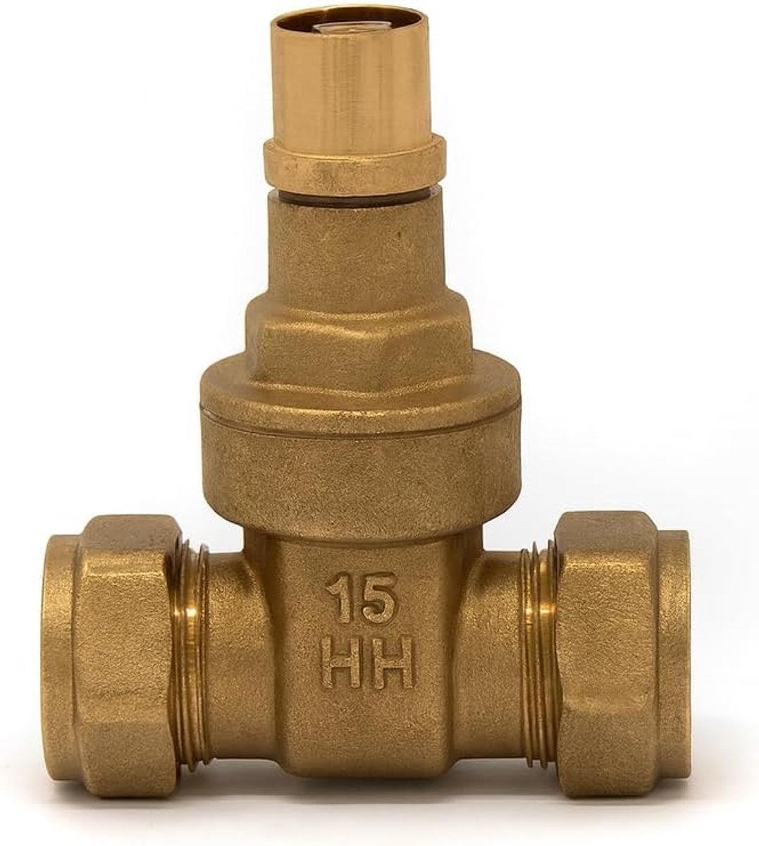 15mm Compression Brass Lockshield Gate Valve - ShopVlot