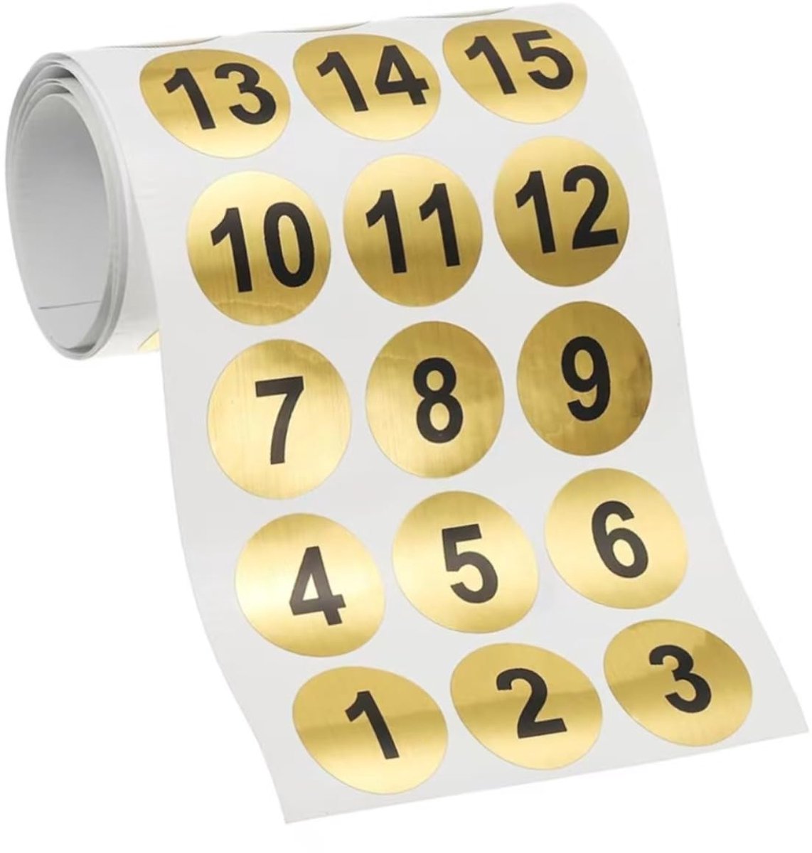 Cijferstickers 1 tot 99 - 0,8 inch ronde zelfklevende PVC-labels - multifunctioneel - ideaal voor inventaris - ShopVlot