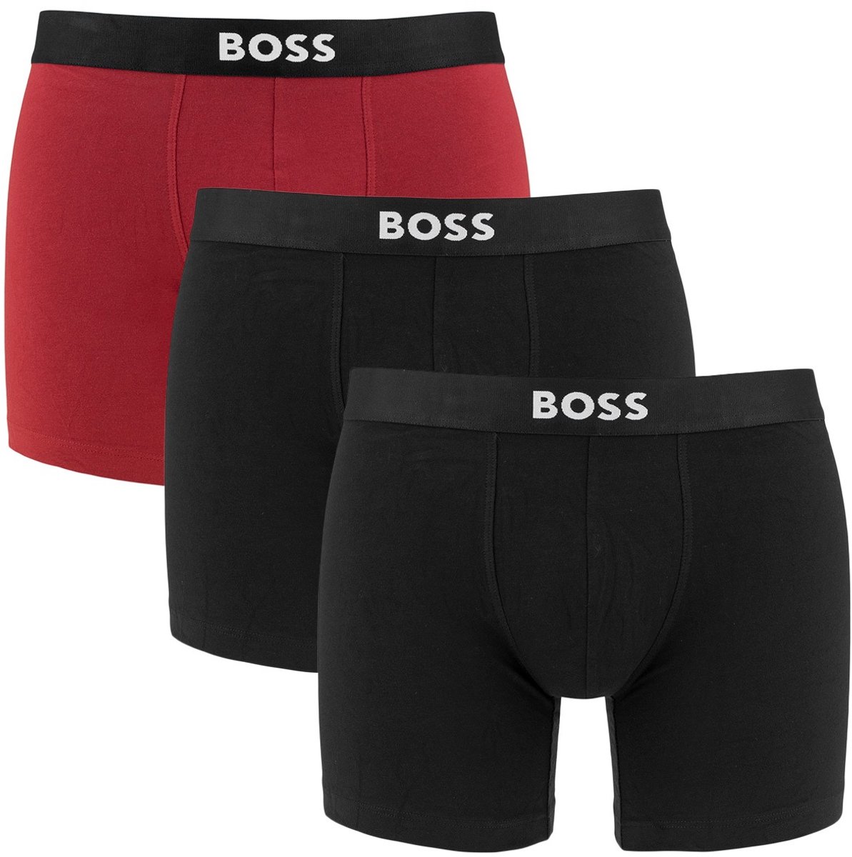 Hugo Boss heren BOSS one 3P boxers zwart & rood