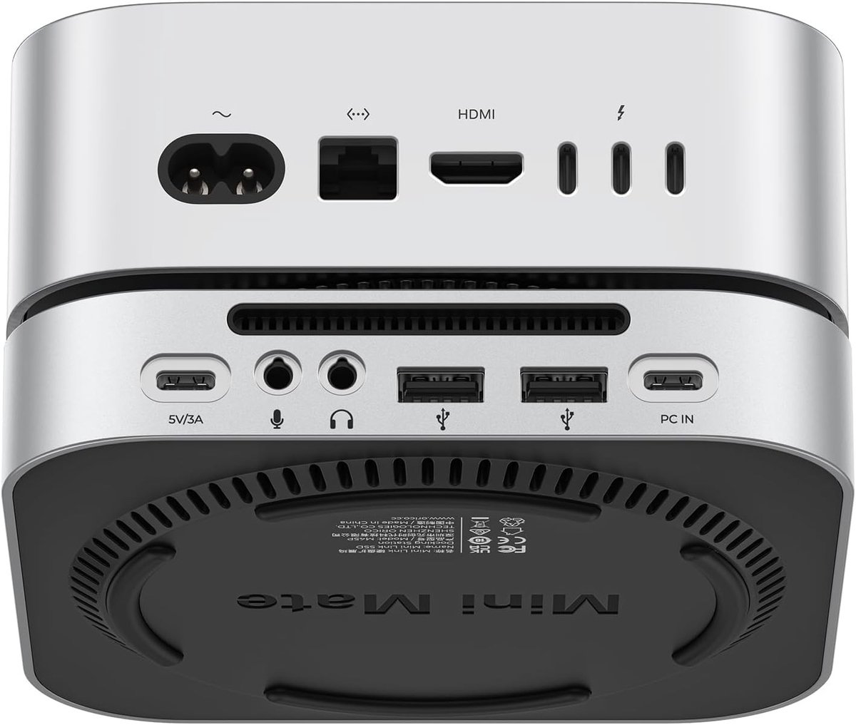 MiniMate Pro USB4 Dock met 512GB SSD voor Mac mini M4/M4 Pro - Snelle gegevensoverdracht, externe opslag, veelzijdige connectiviteit