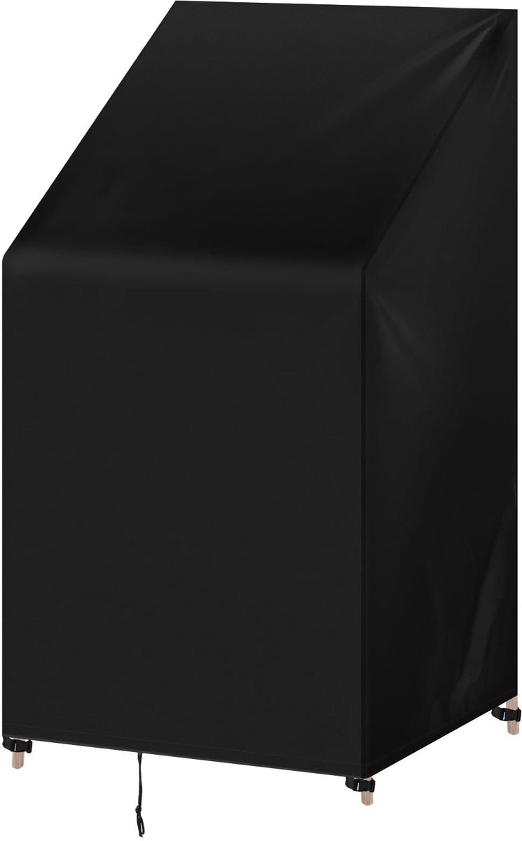 Klarven® Meubelhoezen Zwart - Waterdicht Oxford Stof - UV en Windbestendig - B 65 x D 65 x H 120 cm/80 cm - 2 stuks