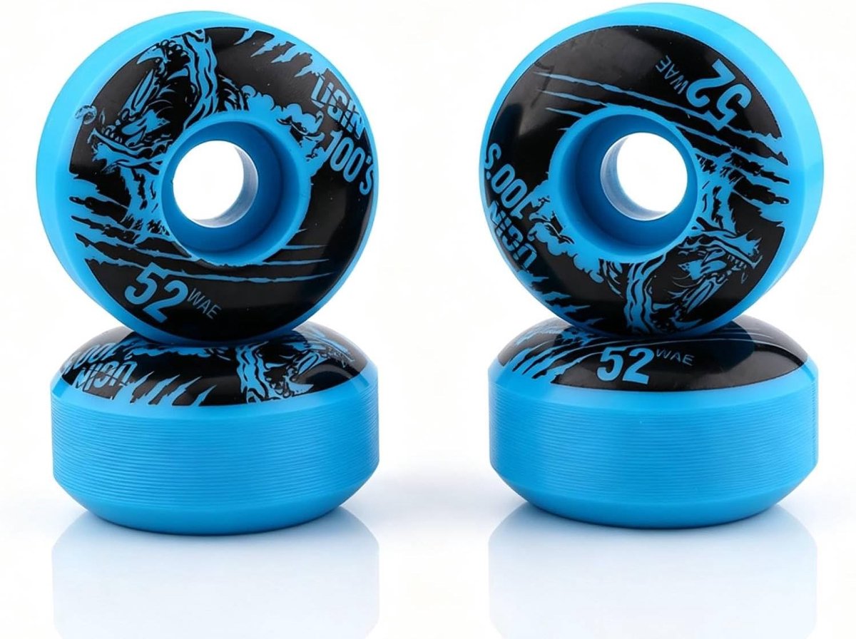 Set van 4 Cruiser Skateboard Wielen 52mm x 30mm PU voor Longboard en Buitenactiviteiten