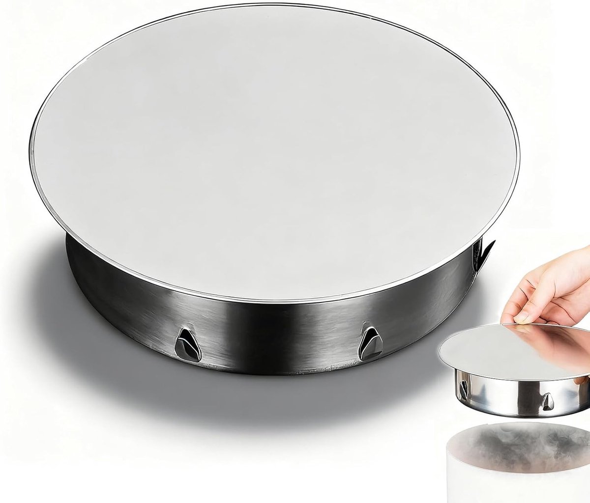 Chimney hole cover en stove tube cover 160 mm voor rookkanaal, rookkanaalafdekking en wanddoorvoer in roestvrij staal