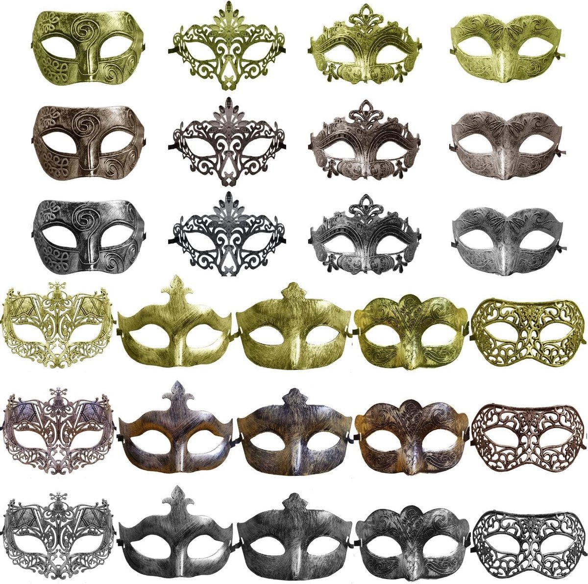 Dames Oogmasker - Goud - Flexibel Kanten Masker voor Feest of Ballen