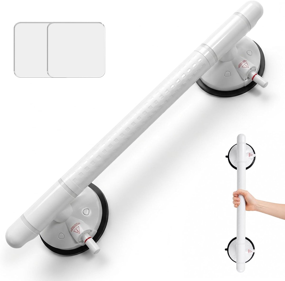 Zuignap-beugel 46cm - Draagbaar Roestvrij Staal - Maximaal 110 KG - Steunbeugel voor Douche en Toilet - ShopVlot